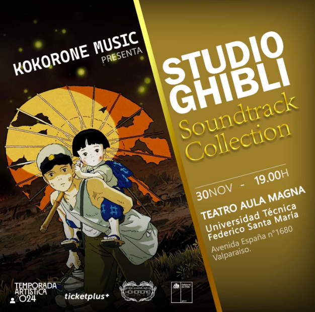 Kokorone Music presenta Studio Ghibli Soundtrack Collection en Valparaíso